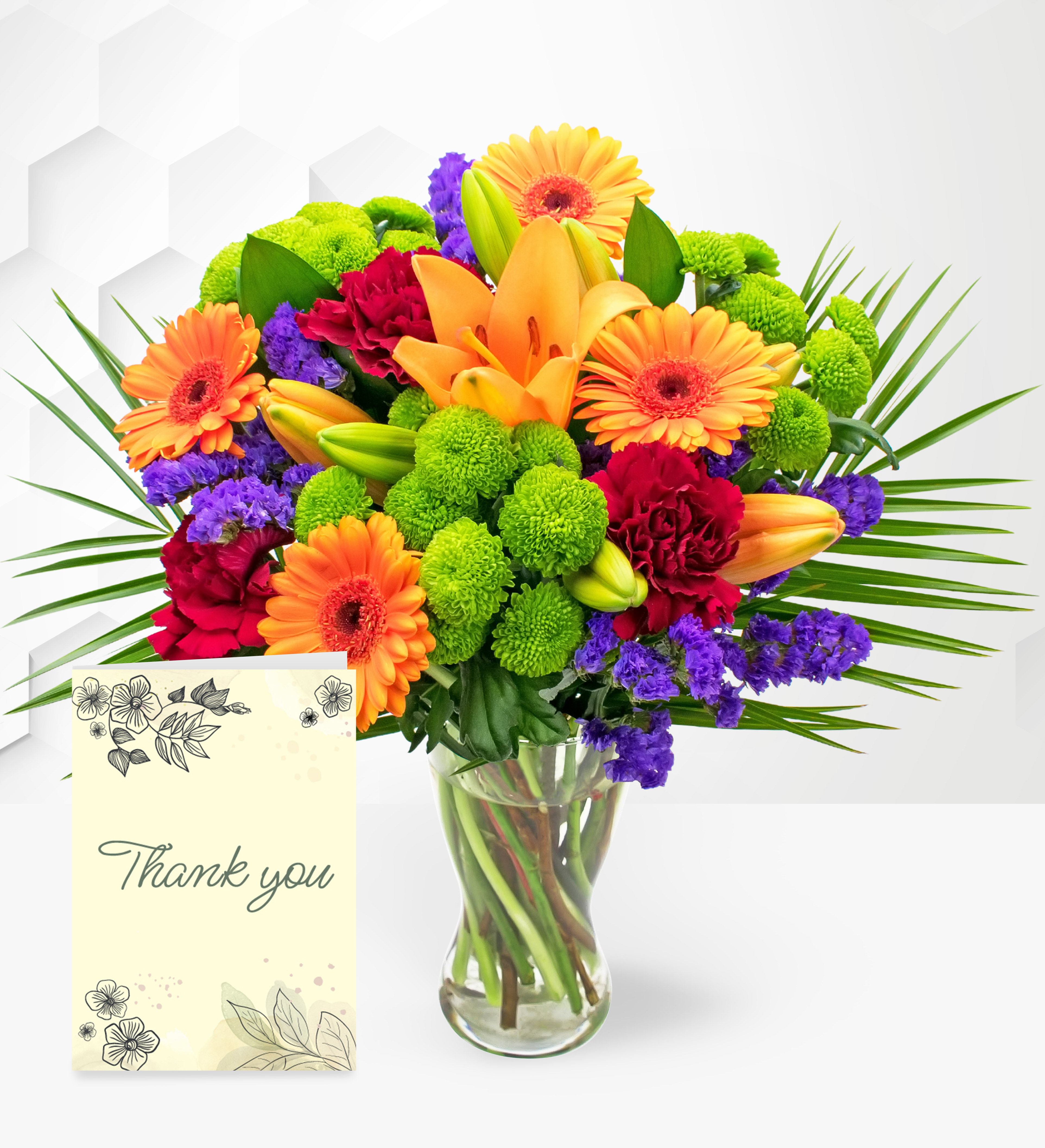 Joyful with Thank You Card Prestige Flowers