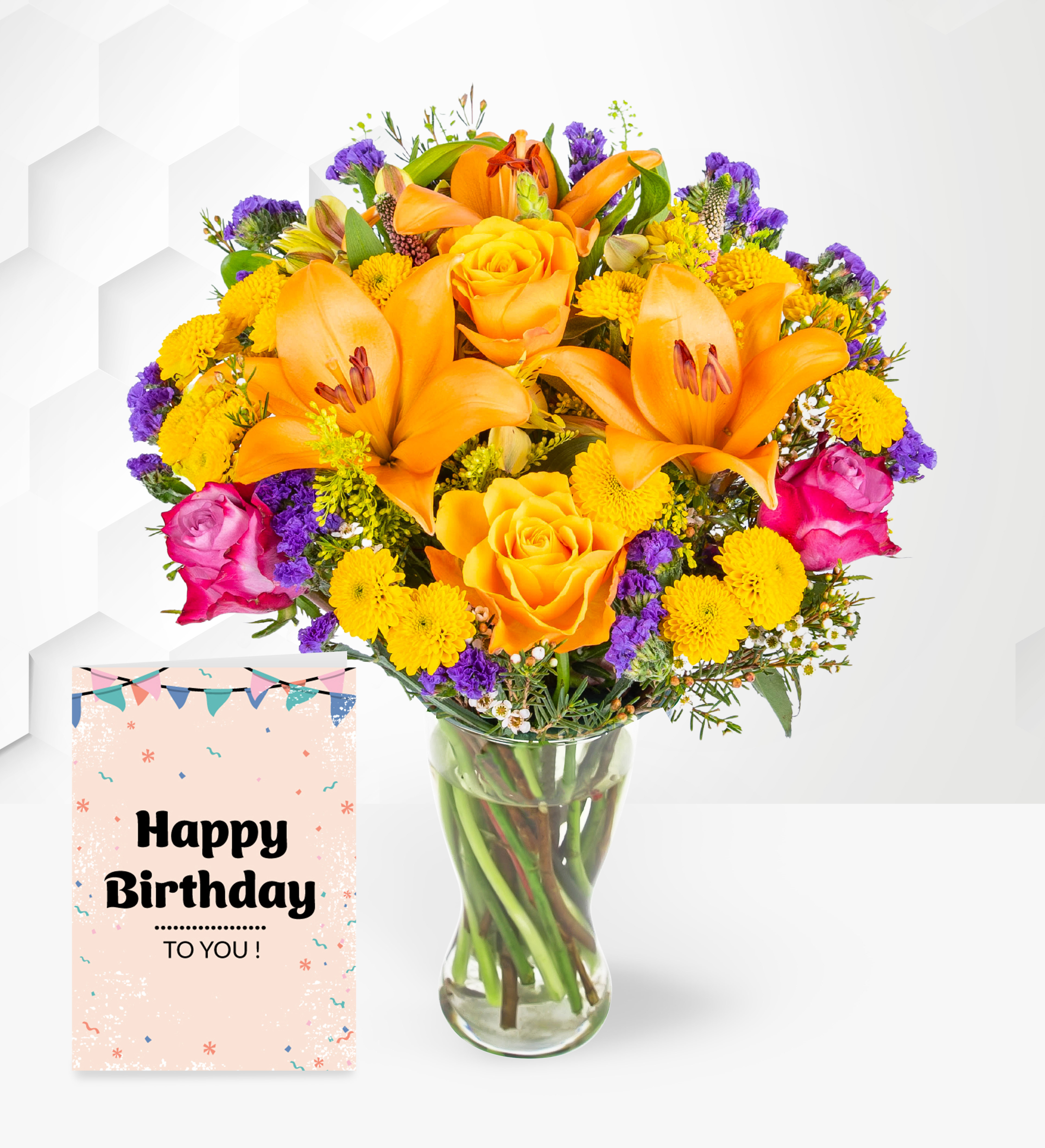 Sunlit Meadows with Card Prestige Flowers